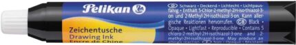 Pelikan Pipetta di inchiostro di china 9 ml - Ideale per disegno e calligrafia - Resistente all'acqua - Asciugatura rapida - Colore nero