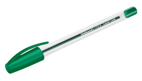 Pelikan Stick Super Soft Penna a sfera Tratto 1 mm - Inchiostro super fluido - Impugnatura triangolare - Colore verde