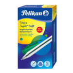 Pelikan Stick Super Soft Penna a sfera Tratto 1 mm - Inchiostro super fluido - Impugnatura triangolare - Colore verde - immagine 5