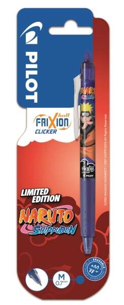 Pilot Frixion Clicker Naruto Shippuden Penna gel a scatto cancellabile - Punta a sfera 0