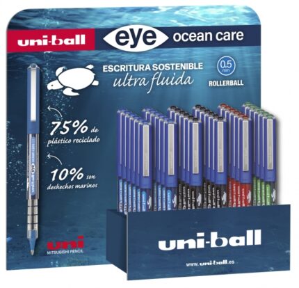 Uni-ball Eye Ocean Care UB-150ROP Espositore da 36 penne a inchiostro liquido - Punta a sfera 0