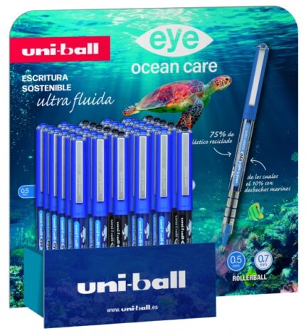 Uni-ball Eye Ocean Care UB150/157 Espositore da 36 penne a sfera - Punta a sfera da 0