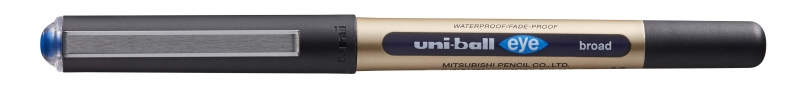 Uni-ball Eye Broad UB-150-10 Penna a inchiostro liquido - Punta a sfera da 1 mm - Inchiostro resistente all'acqua e alla luce - Sistema di controllo dell'inchiostro - Colore blu