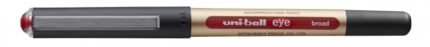 Uni-ball Eye Broad UB-150-10 Penna a inchiostro liquido - Punta a sfera da 1 mm - Inchiostro resistente all'acqua e alla luce - Sistema di controllo dell'inchiostro - Colore rosso