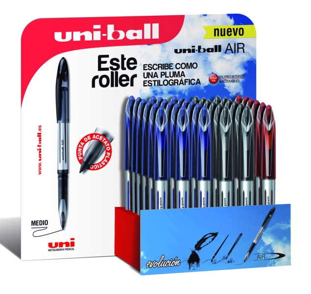 Uni-ball Air 188 Espositore da 36 rollerball - Punta da 0