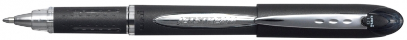 Uni-ball JetStream SX-210 Penna a sfera con punta da 1 mm - Inchiostro resistente all'acqua e alla luce - Asciugatura istantanea - Corpo in plastica e gomma - Clip in metallo - Colore nero