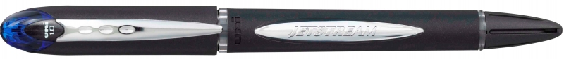 Uni-ball JetStream SX-210 Penna a sfera con punta da 1 mm - Inchiostro resistente all'acqua e alla luce - Asciugatura istantanea - Corpo in plastica e gomma - Clip in metallo - Colore blu