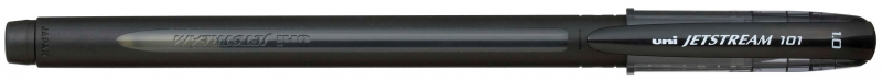 Uni-ball JetStream SX-101-10 Penna a inchiostro - Punta a sfera da 1 mm - Inchiostro ad asciugatura istantanea - Ideale per mancini - Colore nero