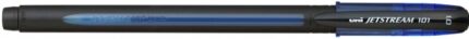 Uni-ball JetStream SX-101-10 Penna a inchiostro - Punta a sfera da 1 mm - Asciugatura istantanea - Ideale per mancini - Colore blu
