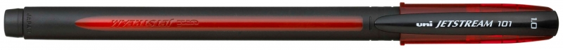 Uni-ball JetStream SX-101-10 Penna a inchiostro - Punta a sfera da 1 mm - Asciugatura istantanea - Ideale per mancini - Colore rosso