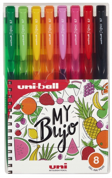 Uni-ball Signo RT1 UMN-155N Astuccio da 8 penne a sfera retrattili - Punta a sfera 0
