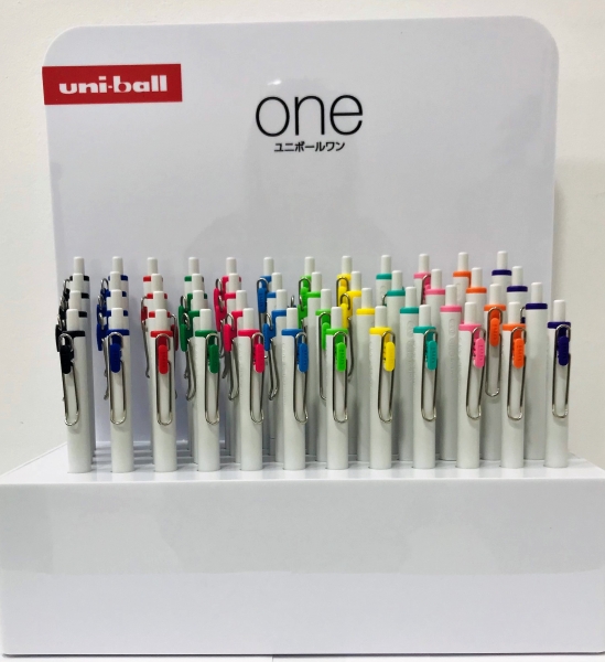 Uni-ball UMN-S-07 ONE Espositore da 48 penne a inchiostro liquido - Punta a sfera da 0