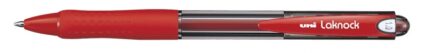 Uni-ball Laknock SN-100(10) Penna a sfera con inchiostro a base di olio - Punta a sfera da 1 mm - Inchiostro fluido e duraturo - Corpo in plastica - Colore rosso