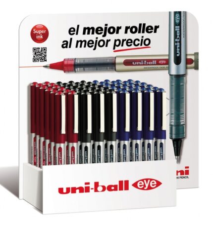 Uni-ball Eye Micro UB-150 Espositore da 54 penne a inchiostro liquido - Punta a sfera da 0