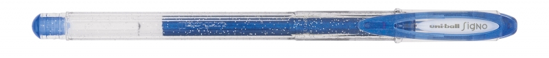 Uni-ball Signo Sparkling UM-120SP Penna a inchiostro gel - Punta a sfera da 1 mm - Inchiostro pigmentato resistente all'acqua e alla luce - Effetto glitter - Colore blu