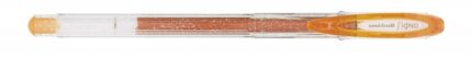 Uni-ball Signo Sparkling UM-120SP Penna a inchiostro gel - Punta a sfera da 1 mm - Inchiostro pigmentato resistente all'acqua e alla luce - Effetto glitter - Colore arancione