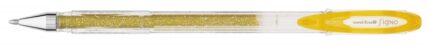 Uni-ball Signo Sparkling UM-120SP Penna a inchiostro gel - Punta a sfera da 1 mm - Inchiostro pigmentato resistente all'acqua e alla luce - Effetto glitter - Colore oro