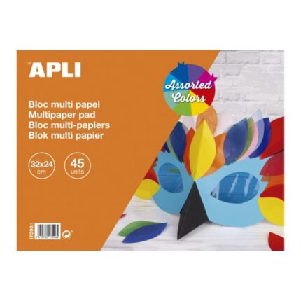 Apli Bloc 45 fogli di carta assortita - Carta lucida