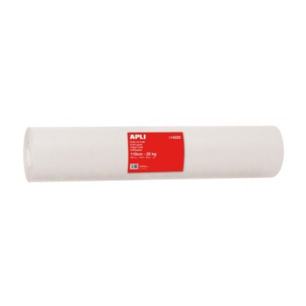 Rotolo di carta Kraft Apli - Ideale per dispenser - Perfetto per avvolgere prodotti - Utilizzo in fabbriche e magazzini - Colore bianco