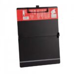 Apli Clipboard pieghevole - Compatto e facile da trasportare - Fissa i fogli con elastico - Estensione per penna - Materiale resistente in ABS - Design funzionale e versatile - Colore nero - immagine 3