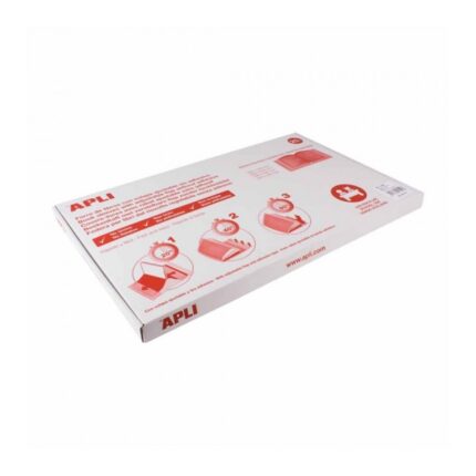 Apli Confezione da 25 copertine trasparenti in PVC - Aletta autoadattabile - Facile da applicare in 3 passaggi - Eco-friendly