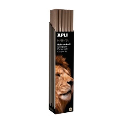 Apli Rotolo di carta Kraft - 70 g - Fibre naturali - Alta resistenza - Colore omogeneo - Ideale per imballaggi e lavori manuali - Adatto a tempera e acquerelli - Colore marrone