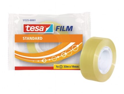 Tesa Tesafilm Standard Nastro autoadesivo trasparente 19 mm x 33 m - Buona adesione e alta resistenza ai raggi UV - Senza PVC