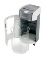 Leitz IQ OptiMax Office Distruggidocumenti manuale DIN P5 - Distrugge fino a 10 fogli - Tempo di funzionamento continuo 120 m - Cestino da 35 L con tecnologia a rotazione - Colore bianco/grigio - immagine 4