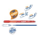 Carioca Oops Espositore da 24 penne cancellabili - Inchiostro termosensibile - Impugnatura ergonomica triangolare - Punta da Ø 0,7 mm - Doppia gomma - Ricariche compatibili - Colori assortiti - immagine 3