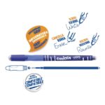 Carioca Oops Espositore da 24 penne cancellabili - Inchiostro termosensibile - Impugnatura ergonomica triangolare - Punta da Ø 0,7 mm - Doppia gomma - Ricariche compatibili - Colori assortiti - immagine 4