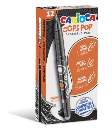 Carioca Oops Pop Penne cancellabili - Termosensibili - Impugnatura testurizzata - Punta da Ø 0