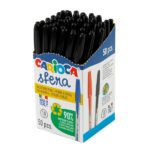 Carioca Sfera Penne a sfera - Punta Ø 1 mm - Scrittura super scorrevole - Realizzata con il 90% di plastica riciclata - Colore nero - immagine 2
