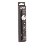 Apli Infinite Pencil Confezione di matite Infinito HB + Minuta di ricambio + Cappuccio protettivo - Per scrivere fino a 16 km - Colore nero