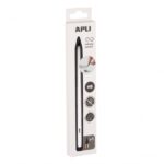 Apli Infinite Pencil Pack con matita Infinito HB + mina di ricambio + cappuccio protettivo - Per scrivere fino a 16 km - Colore bianco