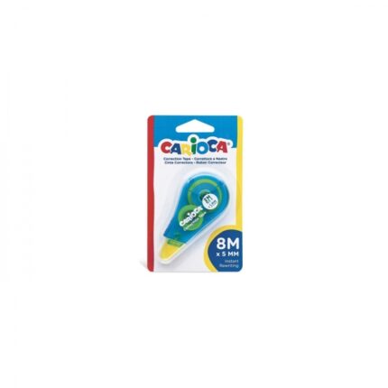 Carioca Nastro correttore 8 m x 5 mm - Ideale per qualsiasi tipo di carta - Colore bianco