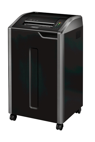 Fellowes 425Ci Distruggidocumenti manuale a taglio in particelle  P-4 - Distrugge fino a 32 fogli alla volta - Funzionamento continuo per 60 minuti - Capacità del cestino 114 L - Colore nero/argento