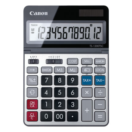 Canon TS-1200TSC Calcolatrice da tavolo con display LCD regolabile a 12 cifre - Esegue calcoli di costi