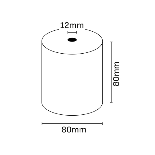 Oqonos Rotolo di carta termica 80x80x12 mm