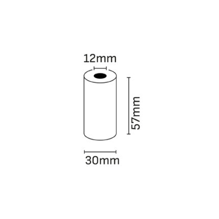 Oqonos Rotolo di carta termica 57x30x12 mm
