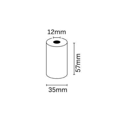Oqonos Rotolo di carta termica 57x35x12 mm