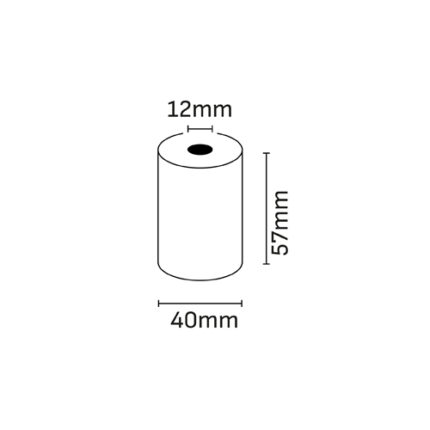 Oqonos Rotolo di carta termica 57x40x12 mm