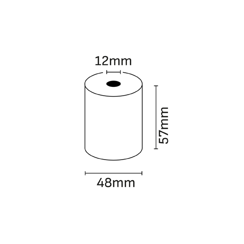 Oqonos Rotolo di carta termica 57x48x12 mm