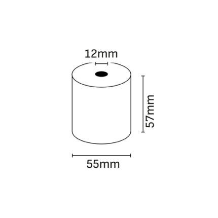 Oqonos Rotolo di carta termica 57x55x12 mm