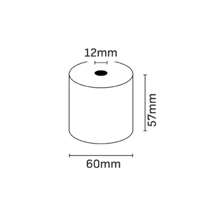 Oqonos Rotolo di carta termica 57x60x12 mm