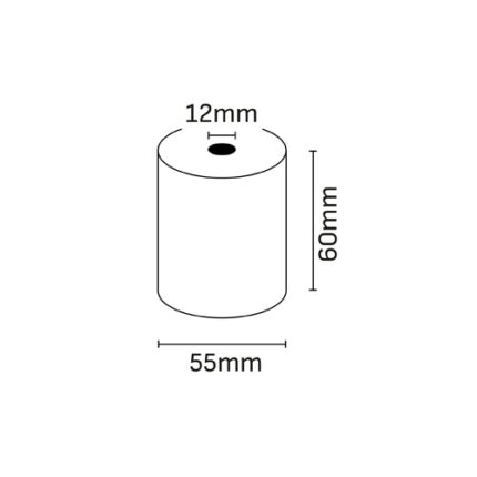 Oqonos Rotolo di carta termica 60x55x12 mm