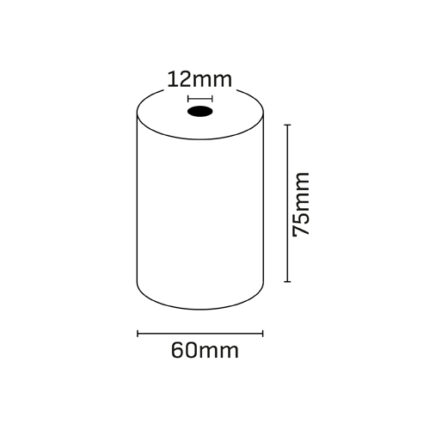 Oqonos Rotolo di carta termica 75x60x12 mm