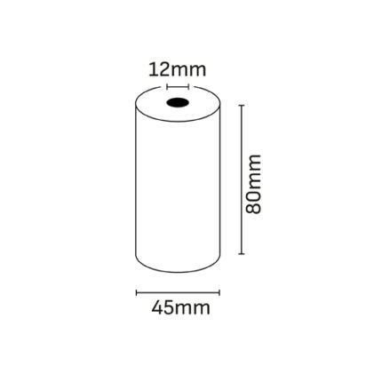 Oqonos Rotolo di carta termica 80x45x12 mm