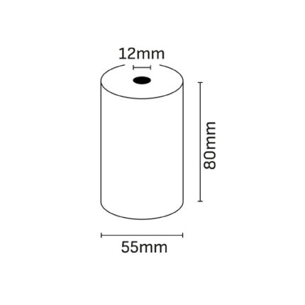 Oqonos Rotolo di carta termica 80x55x12 mm