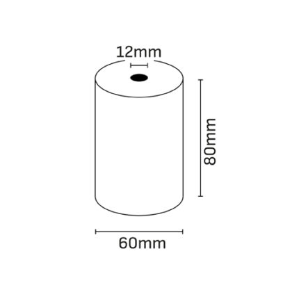Oqonos Rotolo di carta termica 80x60x12 mm