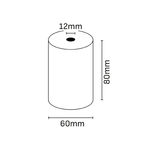 Oqonos Rotolo di carta termica 80x60x12 mm